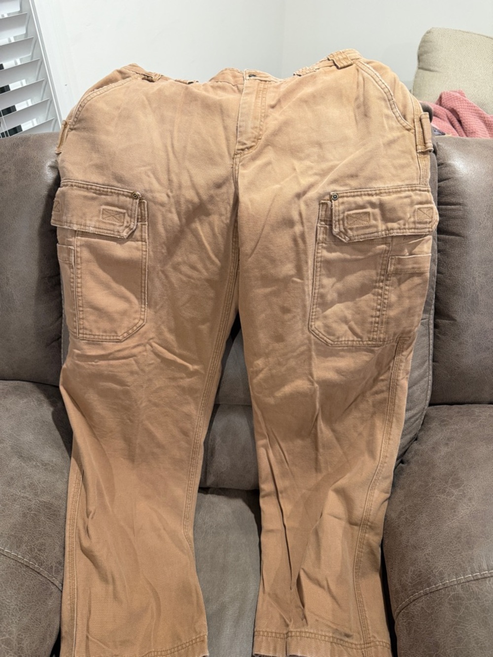 Duluth Trading Company Mens 38x34 Tan Work Wear Rn 106803 Cargo Pants